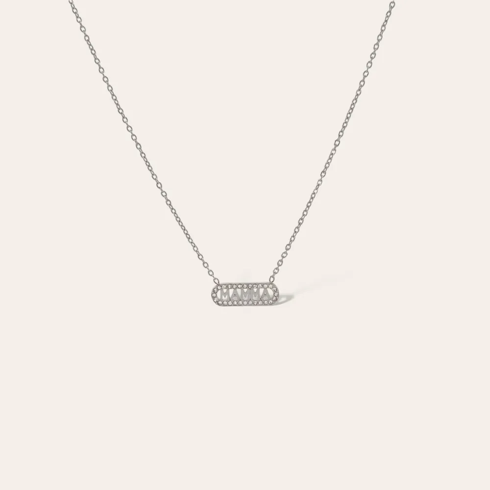 Mamma-Collana Girocollo in Acciaio - CAC-103-AA4360N