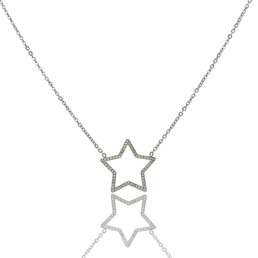 Stella Vuota -Collana Girocollo in Acciaio - CAC-103-AA4368N