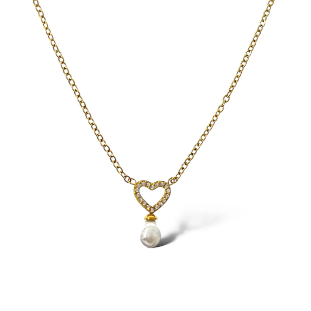 Rombo con Perla-Collana Girocollo in Acciaio - CAC-103-AA5052N