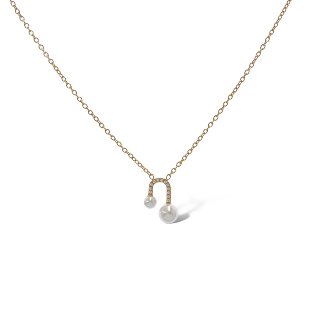 Arco con Perla-Collana Girocollo in Acciaio - CAC-103-AA5067N