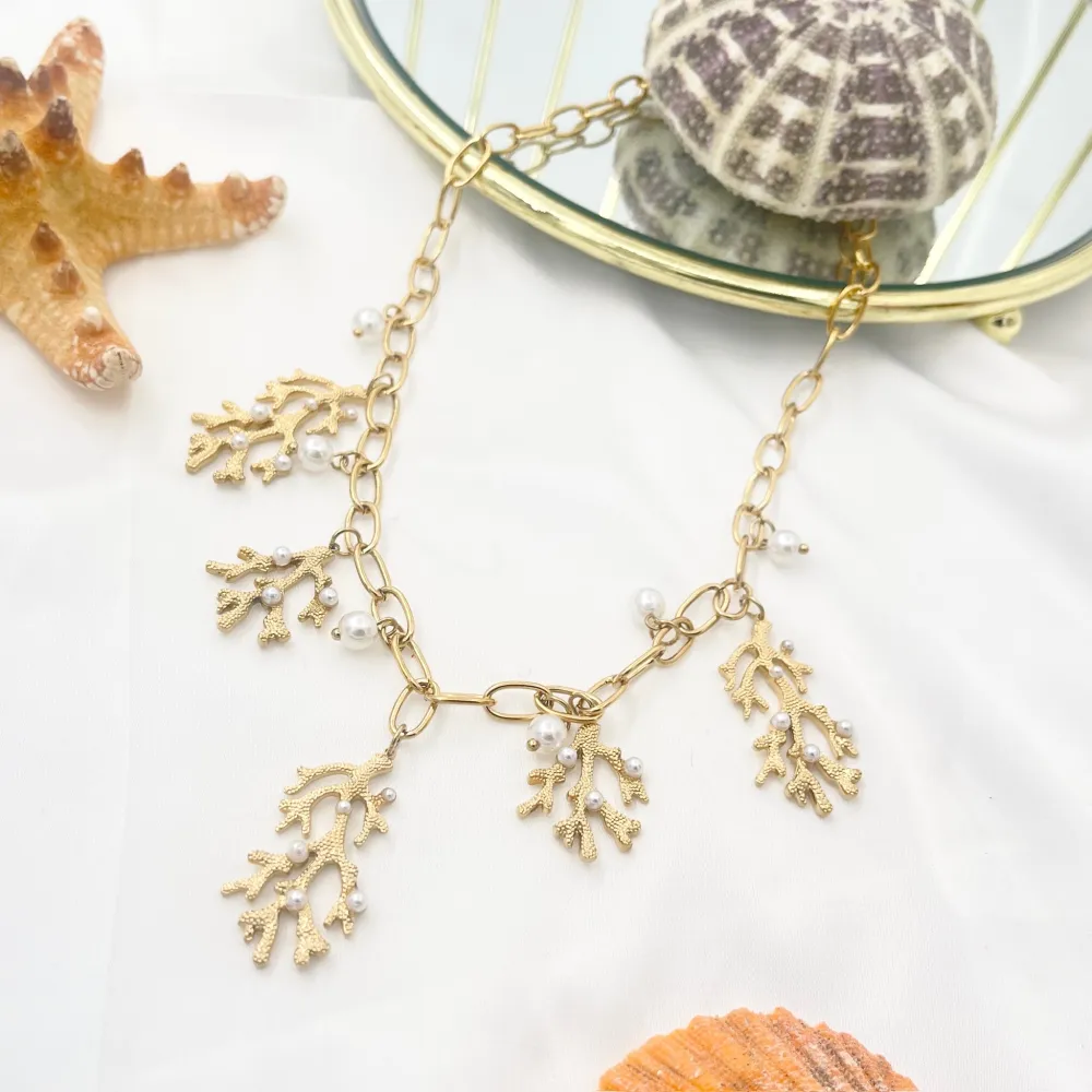 Corallo-Collana Corta in Acciaio - CAC-103-AA5073N