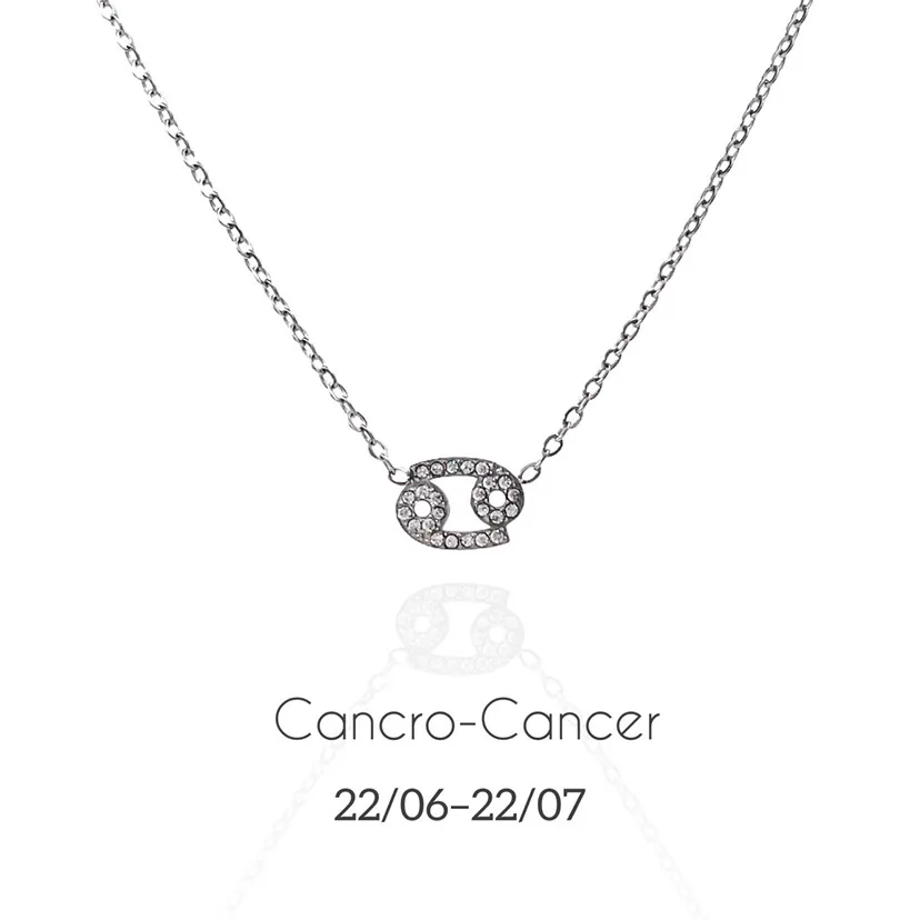 Segni Zodiacali -Collana Corta in Acciaio - CAC-103-AA52N Acciaio