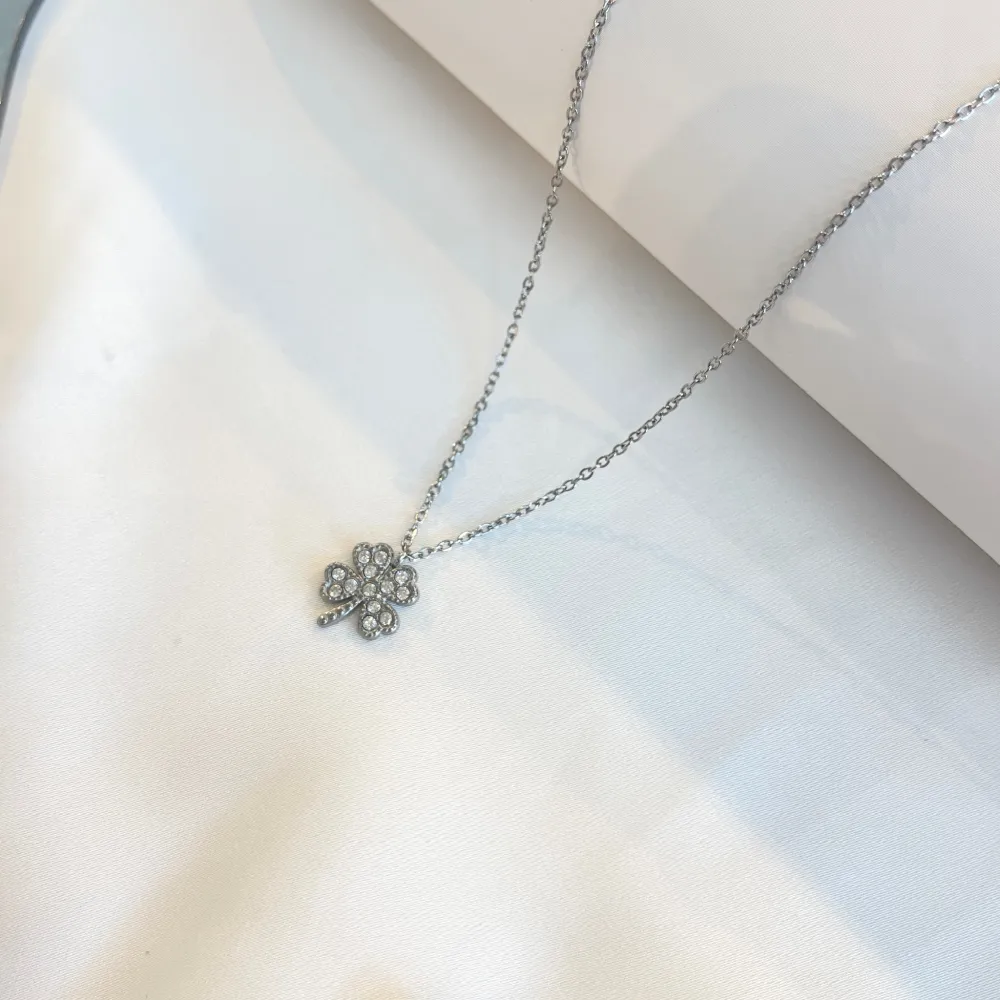 Quadrifoglio-Collana Girocollo in Acciaio - CAC-103-AA5629N