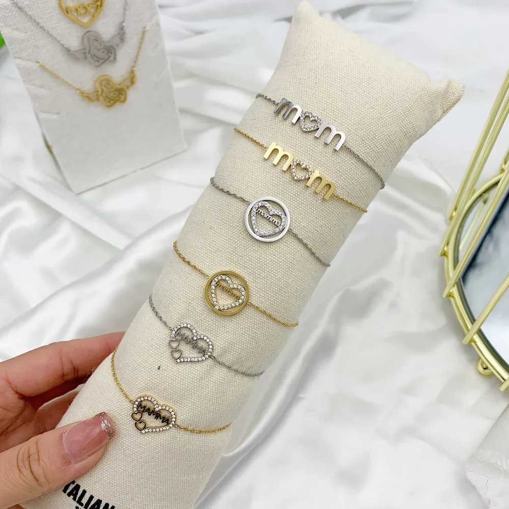 Mom Mamma-Collana Corta in Acciaio e Zirconia - CAC-103-AA953N