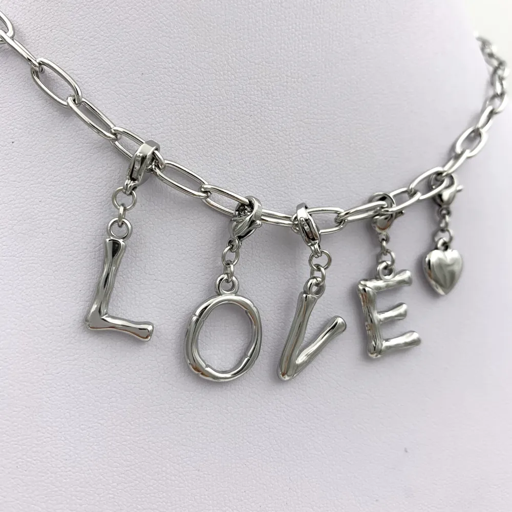 CAC64455-Catena Love - Collana Corta in Acciaio - CAC104-203