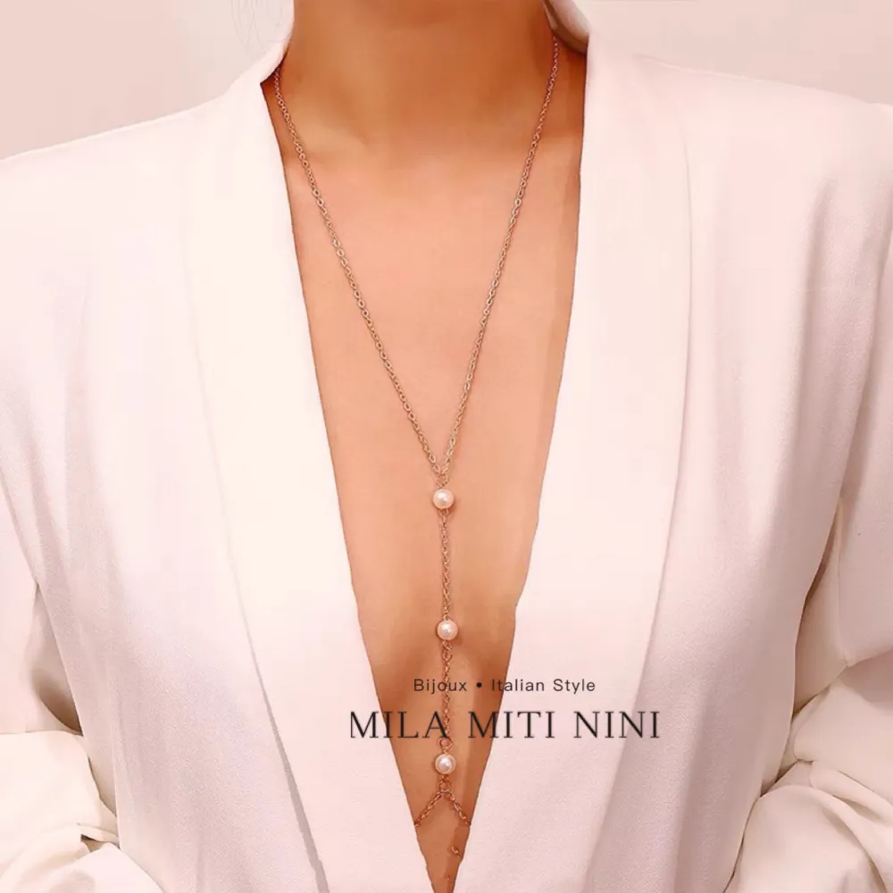 Perla-Catena da Corpo in Acciaio - CAC-413-007