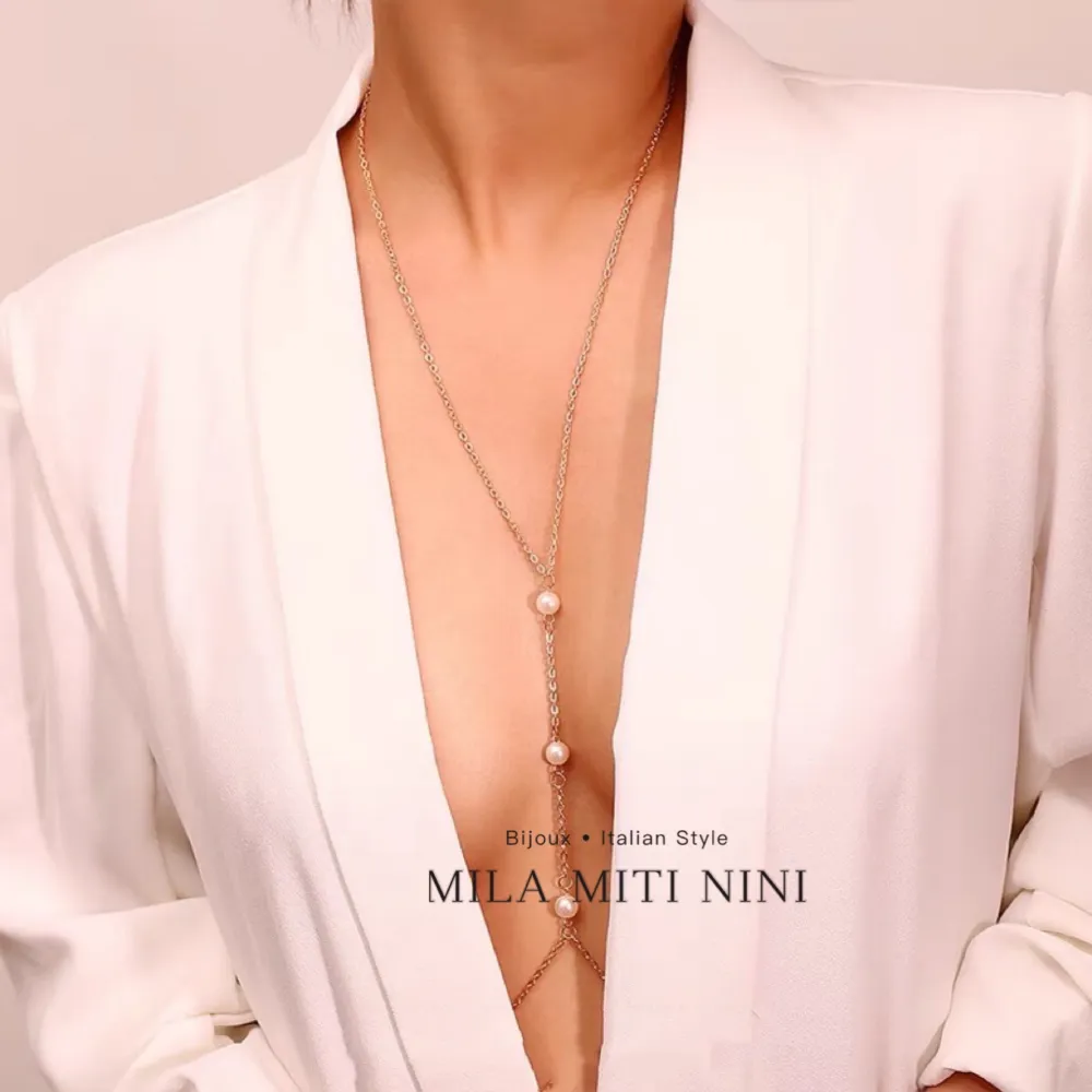 Perla-Catena da Corpo in Acciaio - CAC-413-007