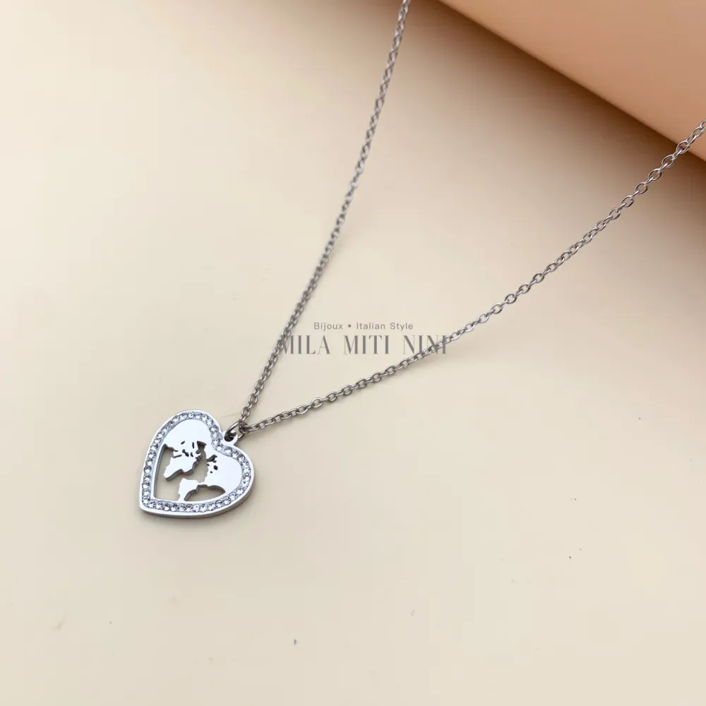 CAC413-1517-Mondo Cuore-Collana Corta in Acciaio - CAC413-1517-Mondo Cuore-Collana Corta in Acciaio