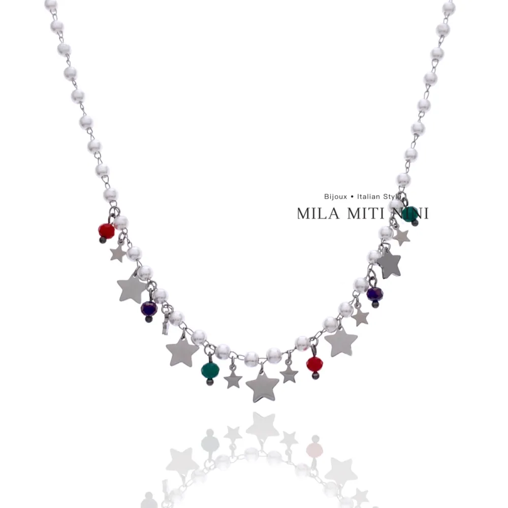 Stella -Collana Corta in Acciaio - CAC-413-2063