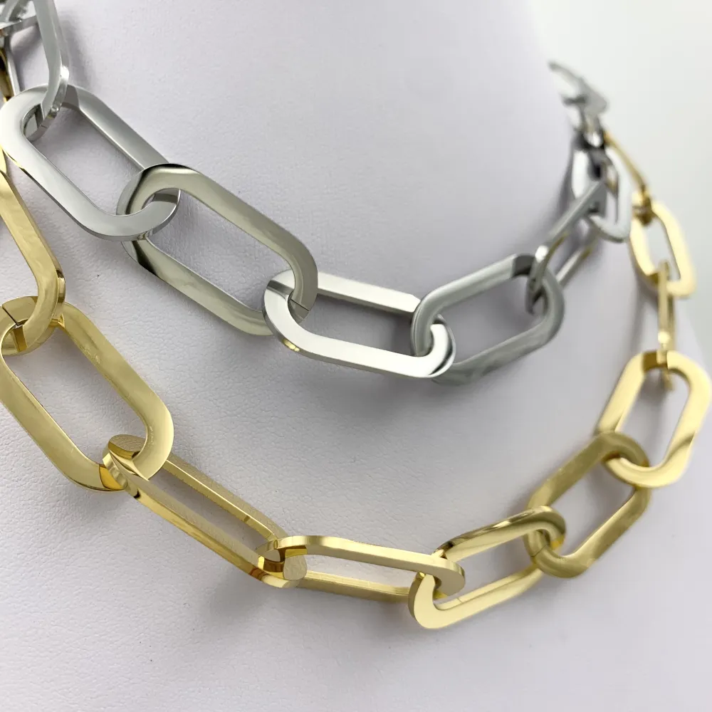 CAC6618-Catena - Collana Corta in Acciaio - CAC-413-2076-1020