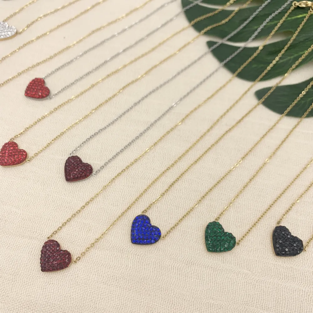 CAC7233-Cuore- Collana Girocollo in Acciaio - CAC-413-2105