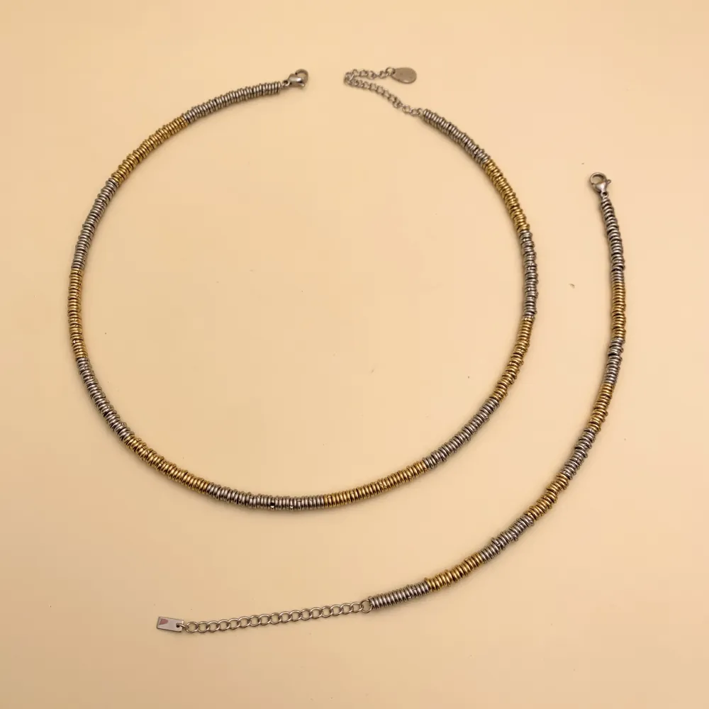 CAC7569-Catena Con Anellini-Collana Corta in Acciaio - CAC-413-2181-Catena Con Anellini-Collana Corta in Acciaio