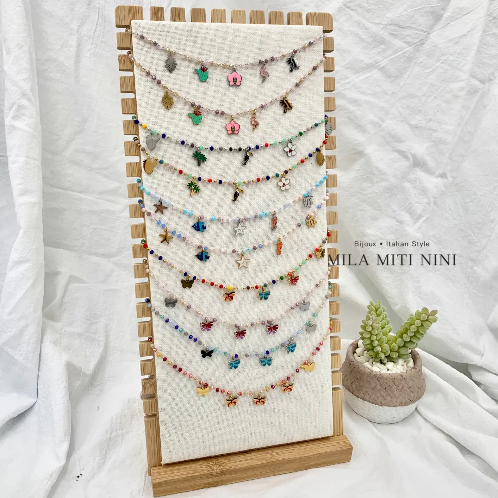 Fenicottero Palma-Collana Corta in Acciaio - CAC-413-2239