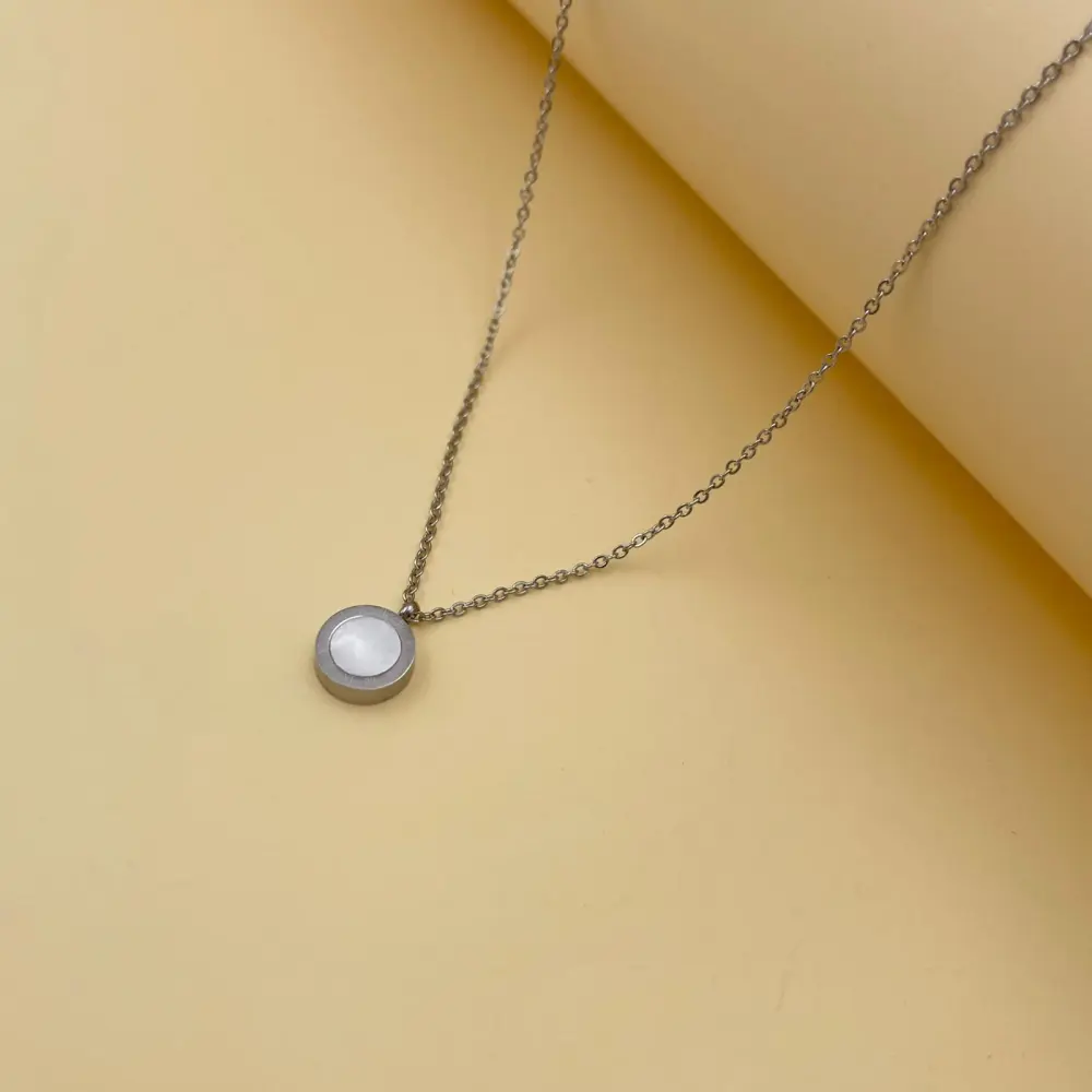 Tondo N.Romano-Collana Corta in Acciaio - CAC413-2287