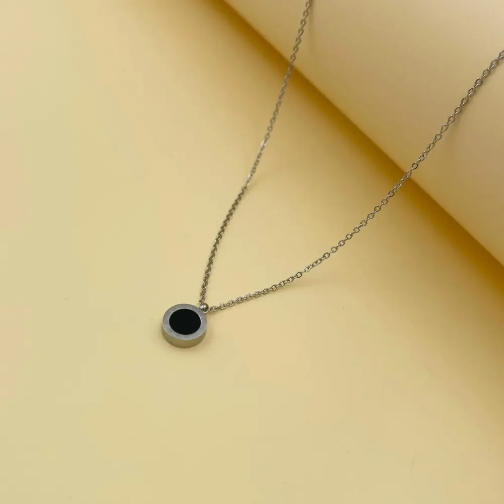Tondo N.Romano-Collana Corta in Acciaio - CAC413-2287