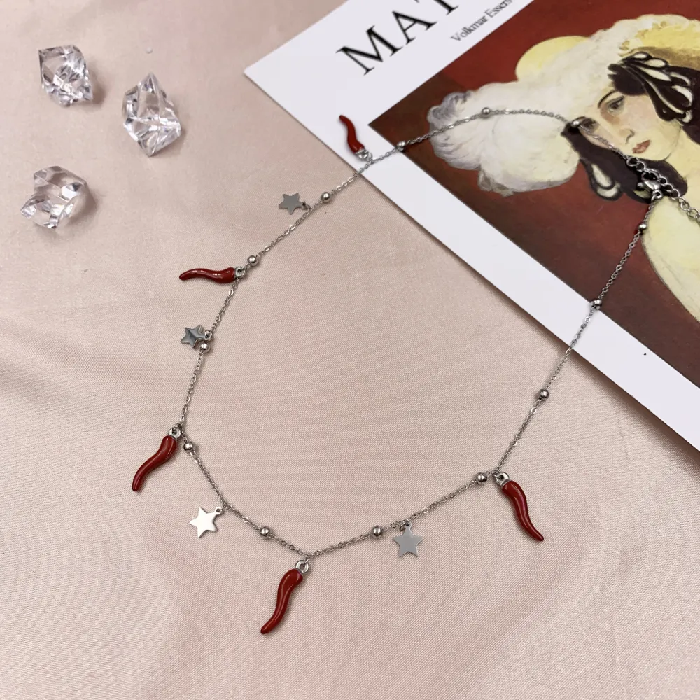 CAC7063-Stella Cornino-Collana Corta in Acciaio - CAC-413-2346-635