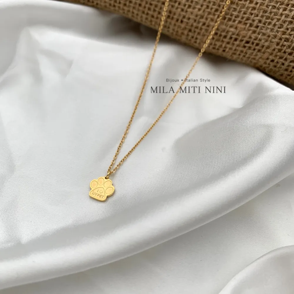 Zampa i love my pet-Collana Corta in Acciaio - CAC-413-2378