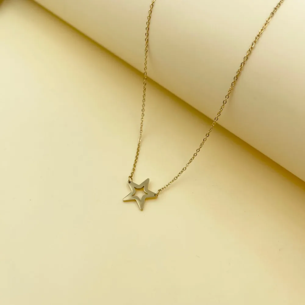 Stella Vuota-Collana Corta in Acciaio - CAC-413-271