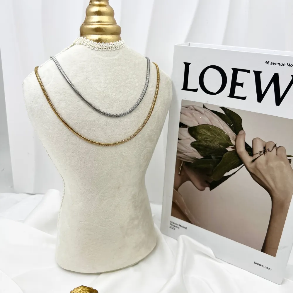 Serpente 3mm-Collana Corta in Acciaio - CAC-413-3519