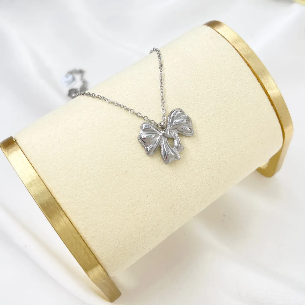 Fiocco-Collana Girocollo in Acciaio - CAC-413-3563