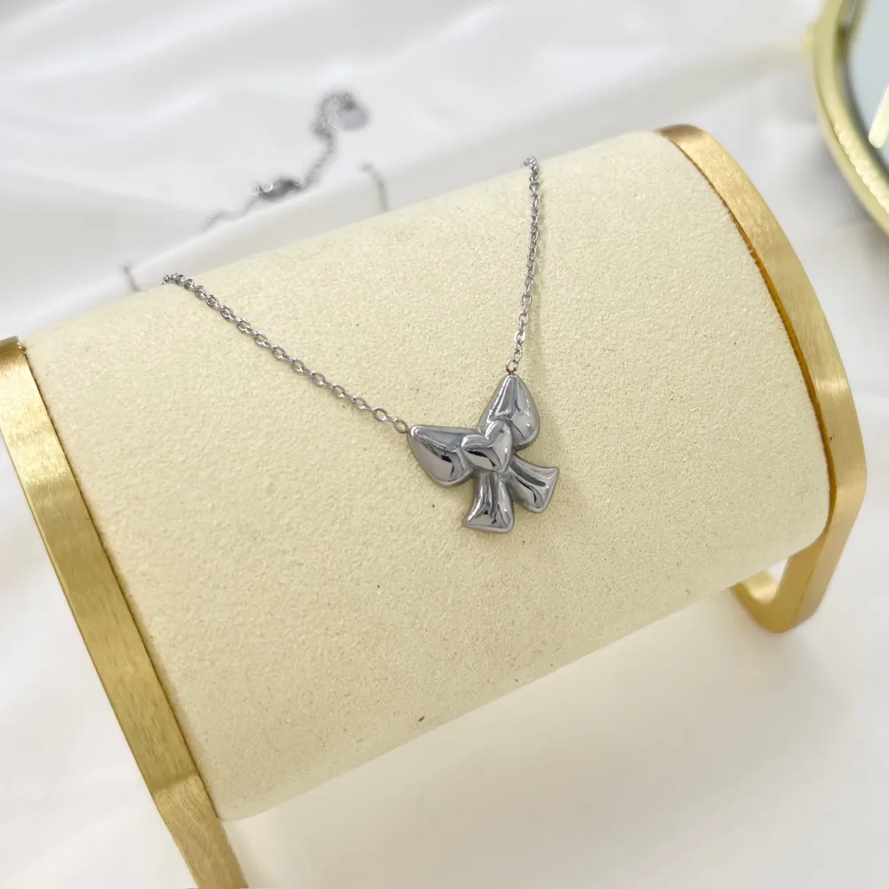 Fiocco-Collana Girocollo in Acciaio - CAC-413-3588