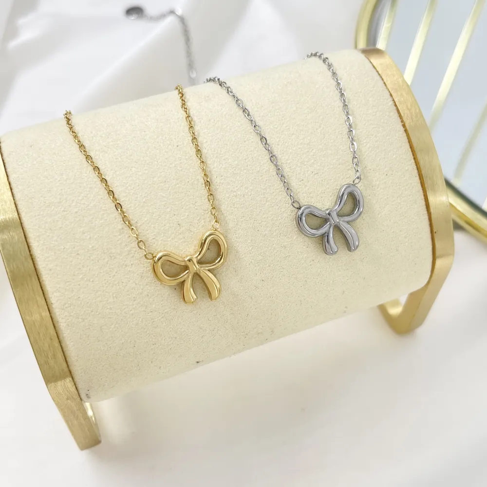 Fiocco-Collana Girocollo in Acciaio - CAC-413-3598