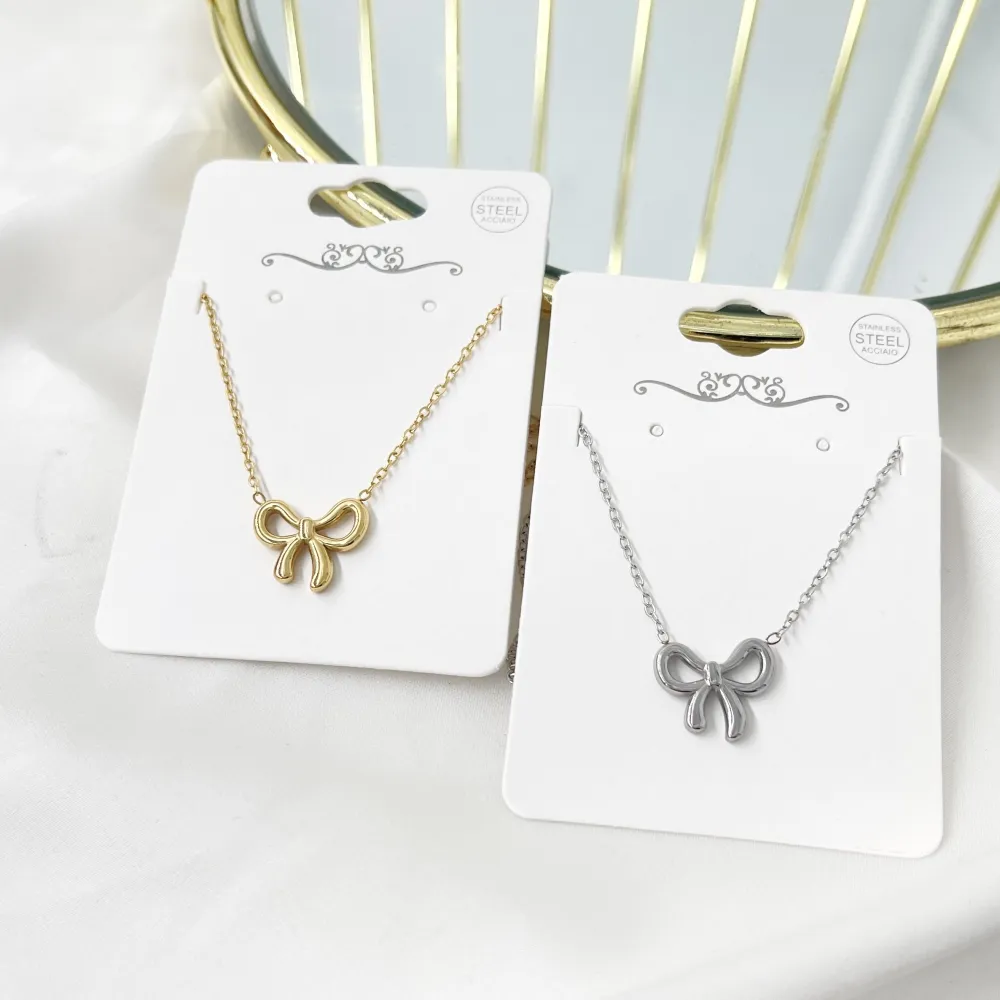 Fiocco-Collana Girocollo in Acciaio - CAC-413-3598