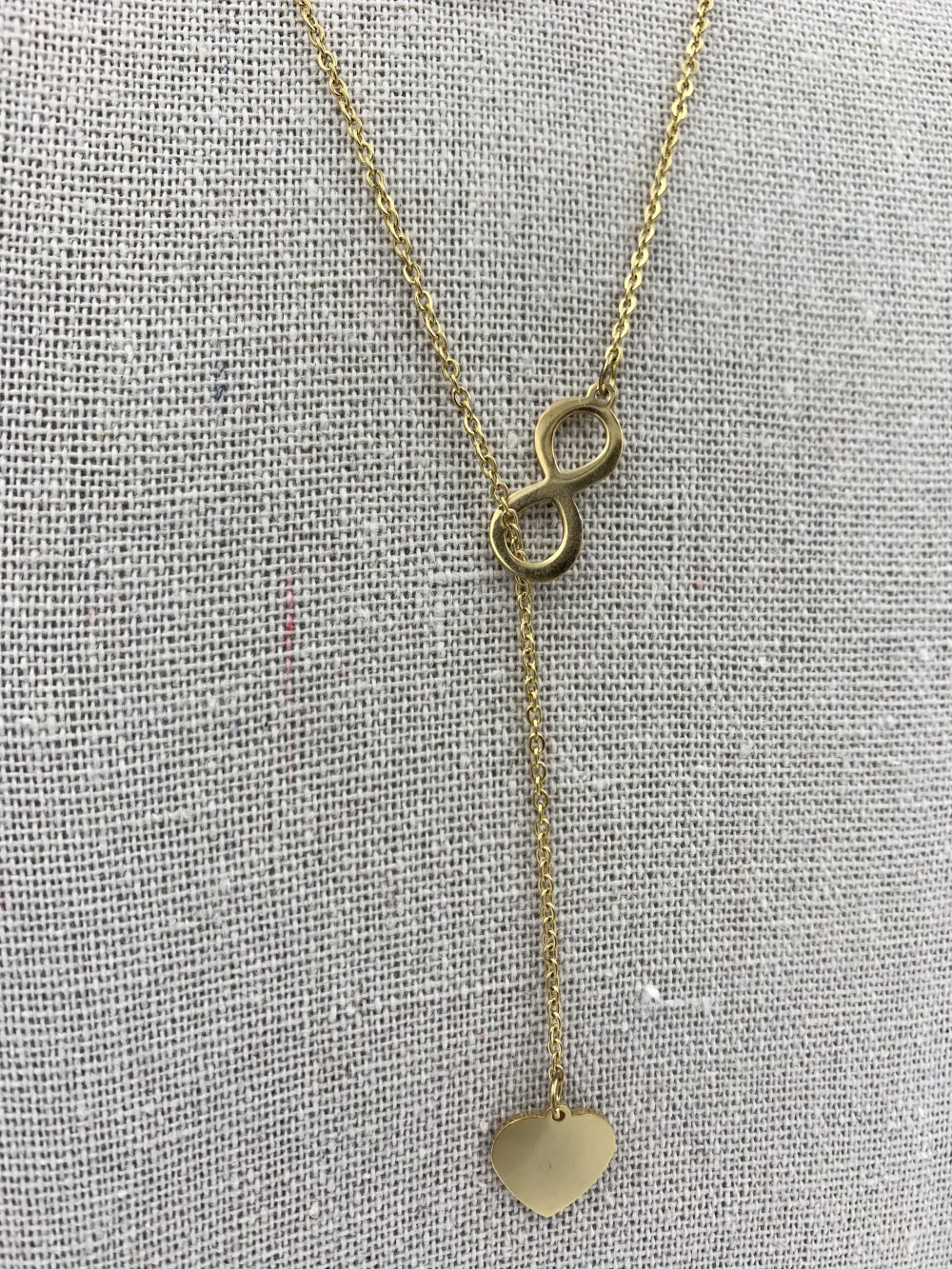 CAC4573-Cuore Infinito-Collana Doppio filo in Acciaio - CAC4573-Cuore Infinito-Collana Doppio filo in Acciaio