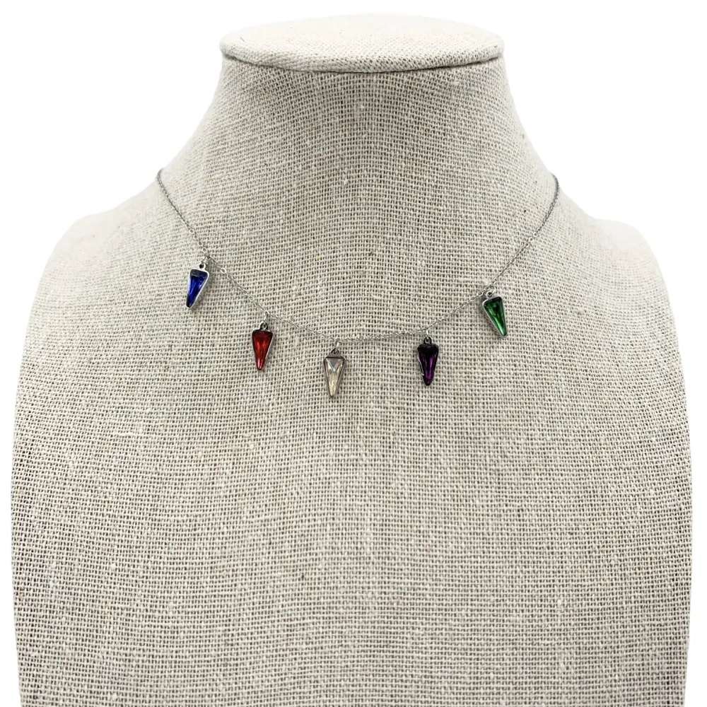 Triangolo pendente Girocollo 5074 - Collana Acciaio - CAC5074-Triangolo pendente Girocollo - Collana Acciaio