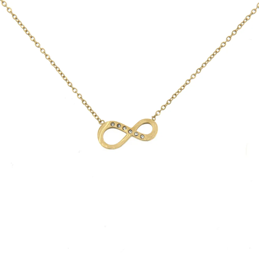 CAC6401-Infinito- Collana Corta in Acciaio - CAC6401-Infinito- Collana Corta in Acciaio