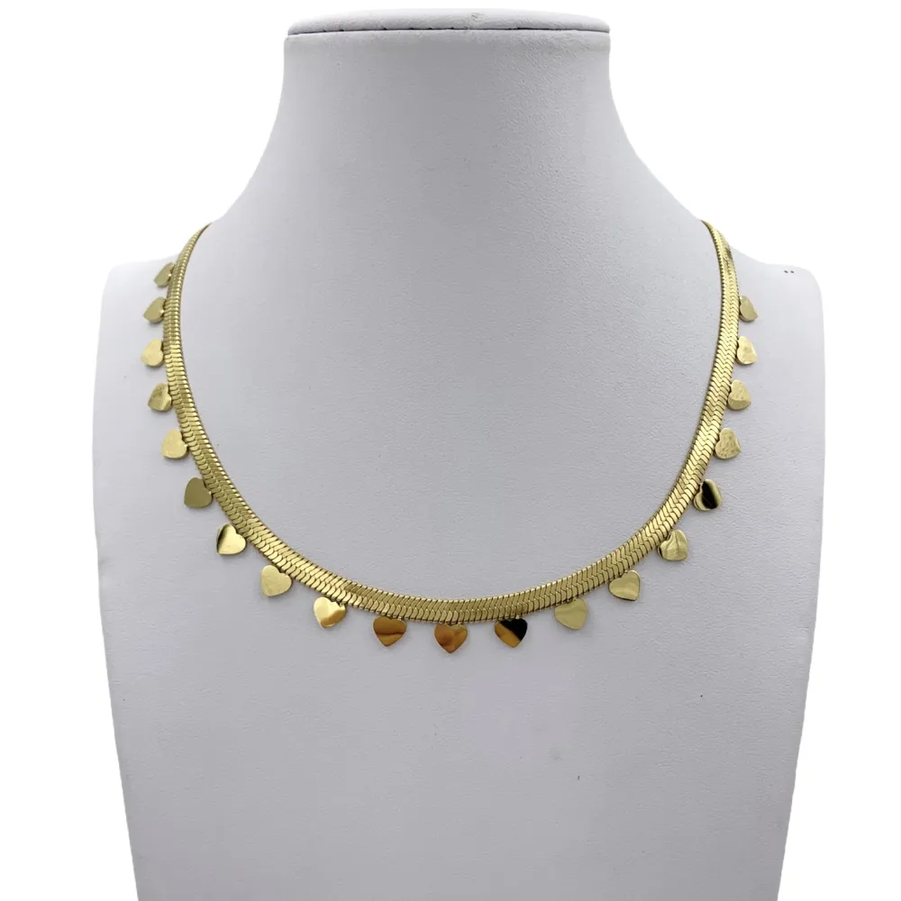 CAC6619-Serpente Cuore- Collana Corta in Acciaio - CAC6619-Serpente Cuore- Collana Corta in Acciaio