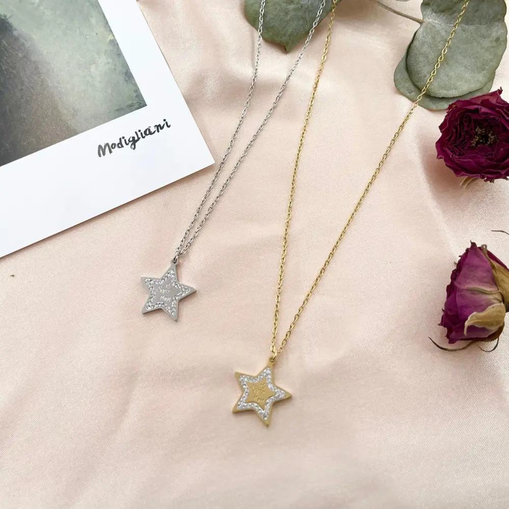 CAC6712-Stella Super Mom-Collana Girocollo in Acciaio - CAC6712-Stella Super Mom-Collana Girocollo in Acciaio