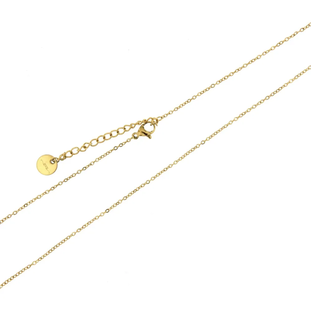 CAC6781-Onda con Strass-Collana Girocollo in Acciaio - CAC6781-Onda con Strass-Collana Girocollo in Acciaio