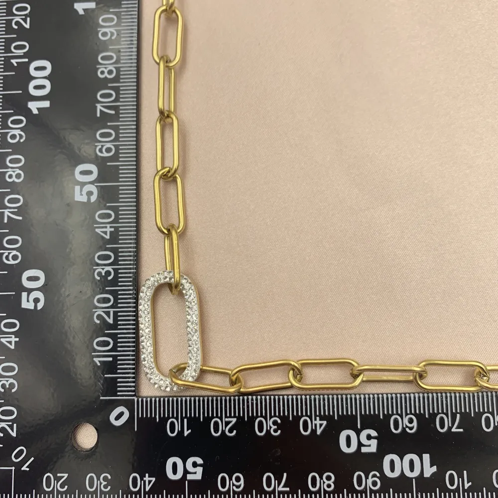 CAC7043-Ovale- Collana Corta in Acciaio - CAC7043-Ovale- Collana Corta in Acciaio