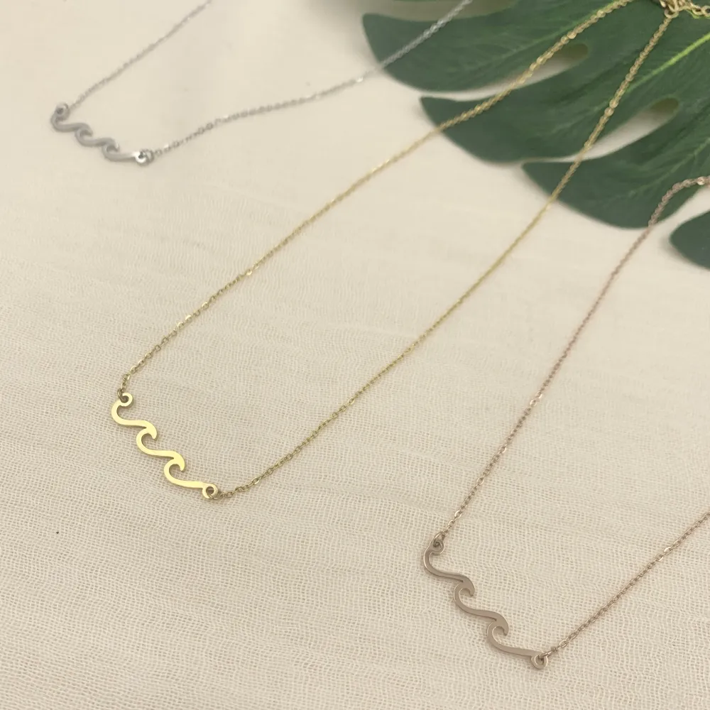 CAC7227-Doppia Onda- Collana Girocollo in Acciaio - CAC7227-Doppia Onda- Collana Girocollo in Acciaio