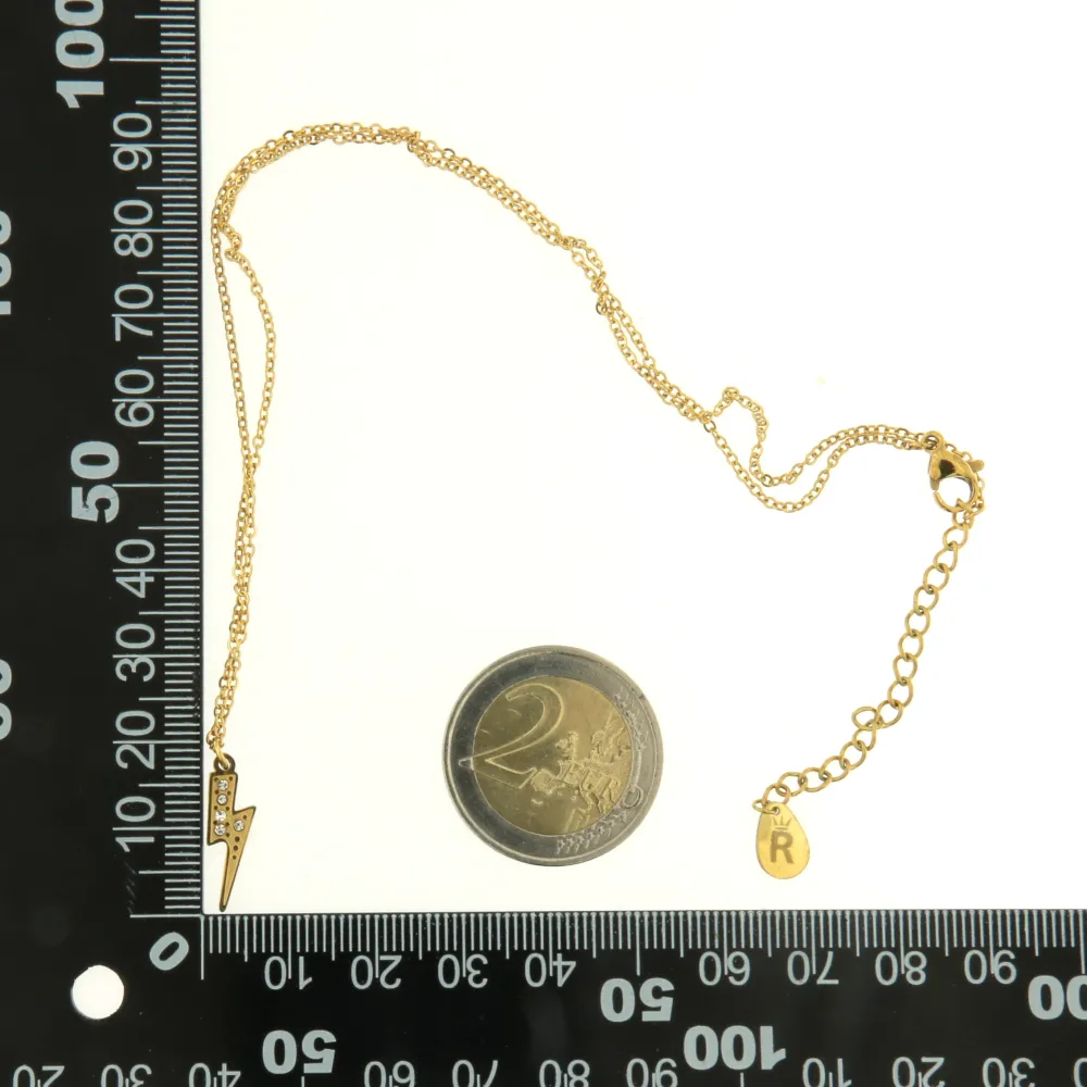 CAC7228-Fulmine- Collana Girocollo in Acciaio - CAC7228-Fulmine- Collana Girocollo in Acciaio