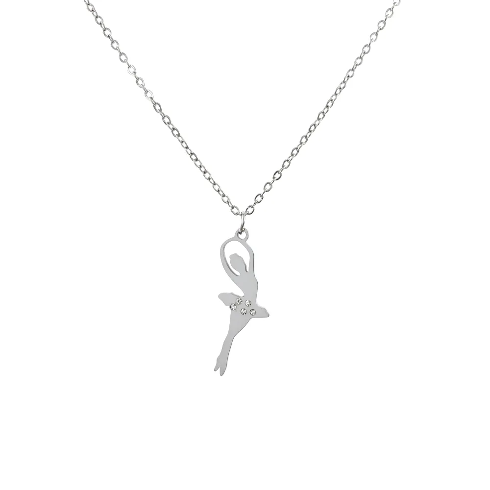 CAC7311-Ballerina- Collana Corta in Acciaio - CAC7311-Ballerina- Collana Corta in Acciaio