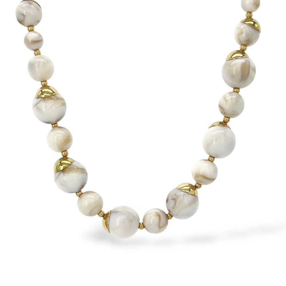 Palline Colorate -Collana Corta in Acciaio - CAC-732-426