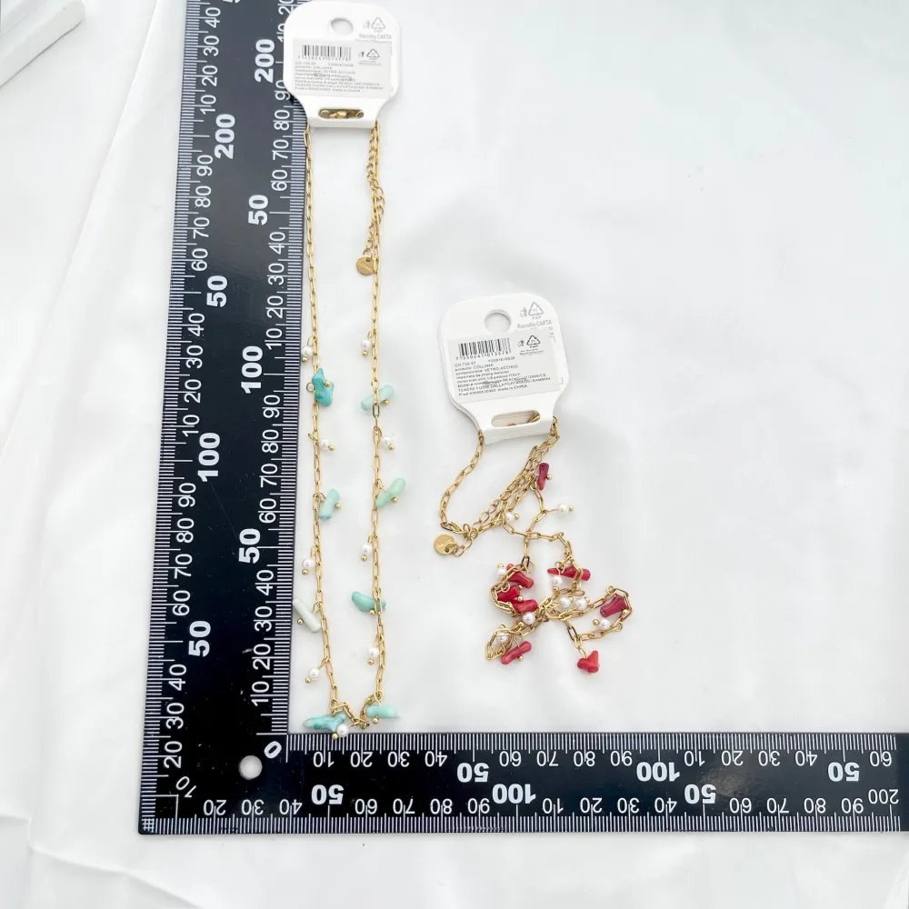 Perline Colorate-Collana Corta in Acciaio - CAC-735-23-57