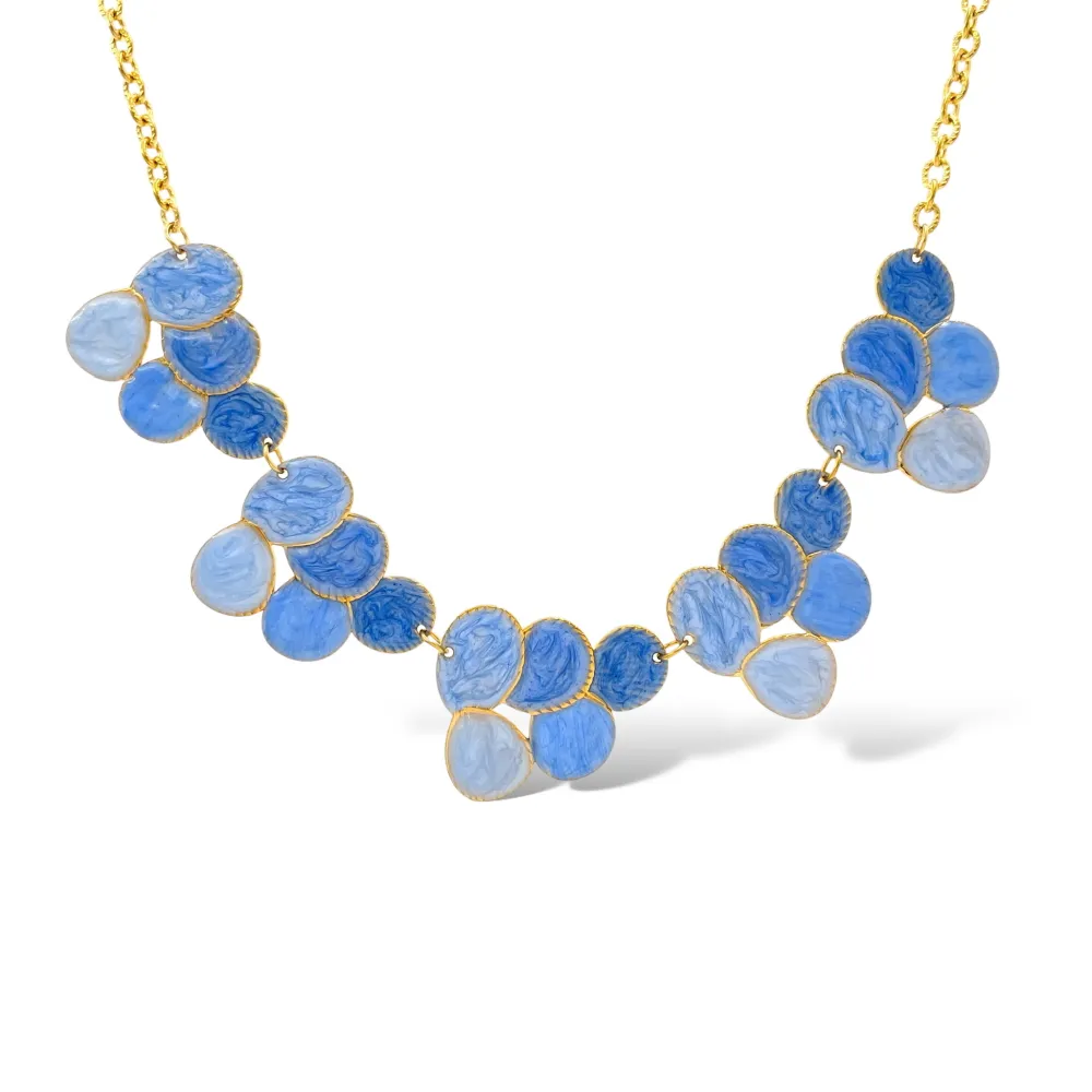 Goccia Smaltata -Collana Corta in Acciaio - CAC-735-354