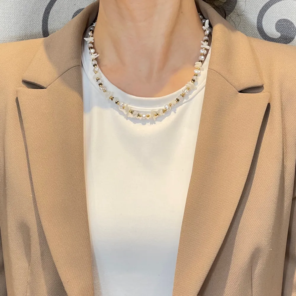 Pietrine -Collana Corta in Acciaio - CAC-735-53