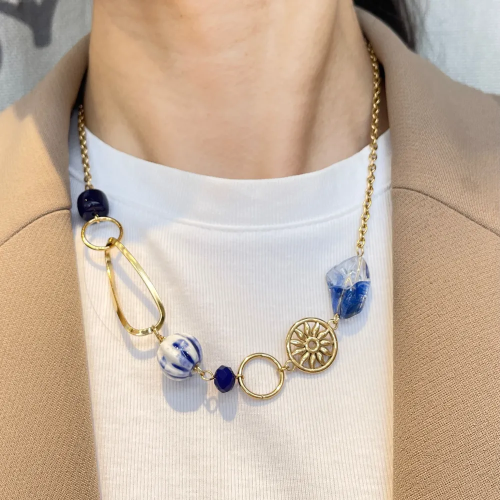 Ovale -Collana Corta in Acciaio - CAC-765-82