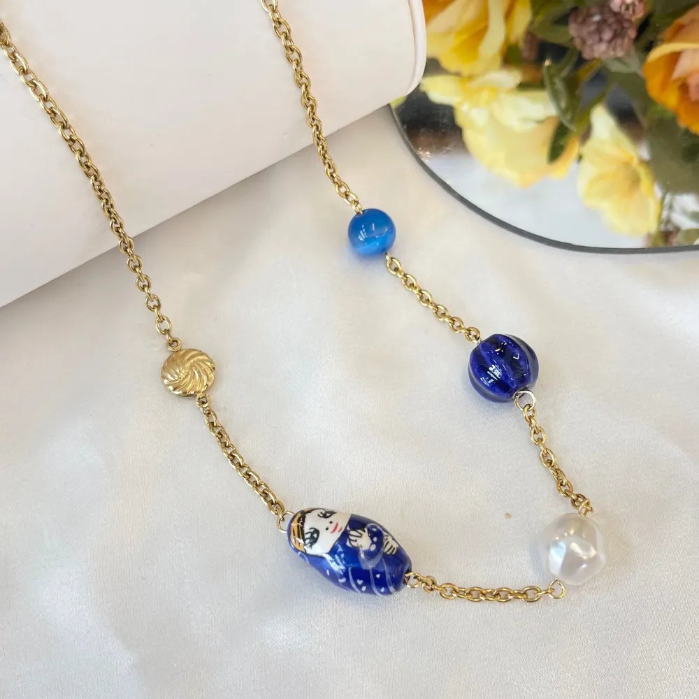 Matrioska -Collana Corta in Acciaio - CAC-765-87