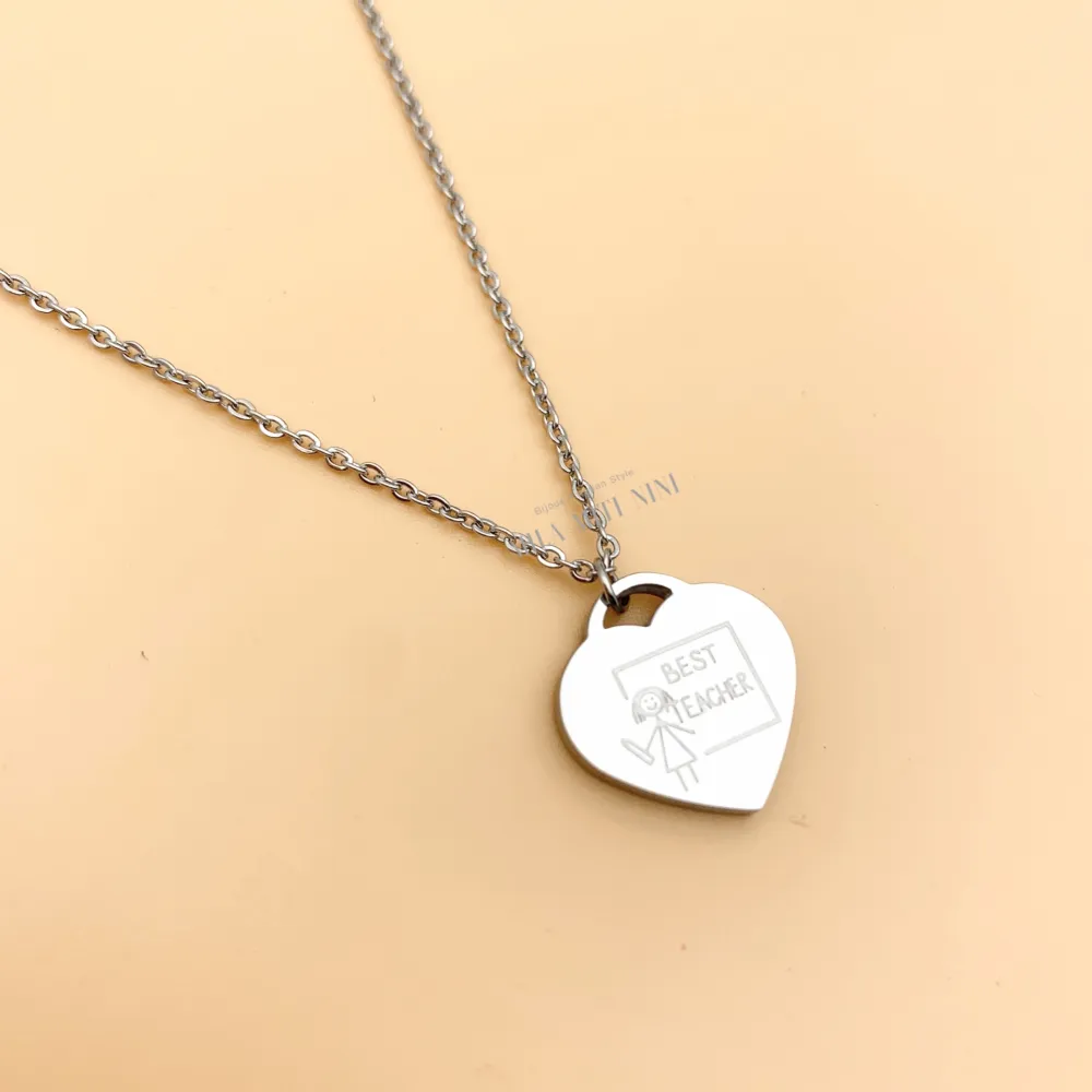 CAC7742-Best Teacher-Collana Corta in Acciaio - CAC7742-Best Teacher-Collana Corta in Acciaio