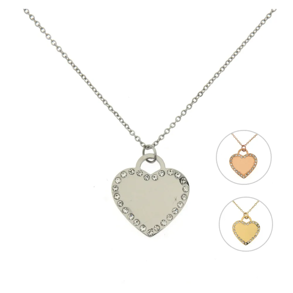 CAC-Cuore 5459- Collana Girocollo in Acciaio - CAC-Cuore 5459- Collana Girocollo in Acciaio