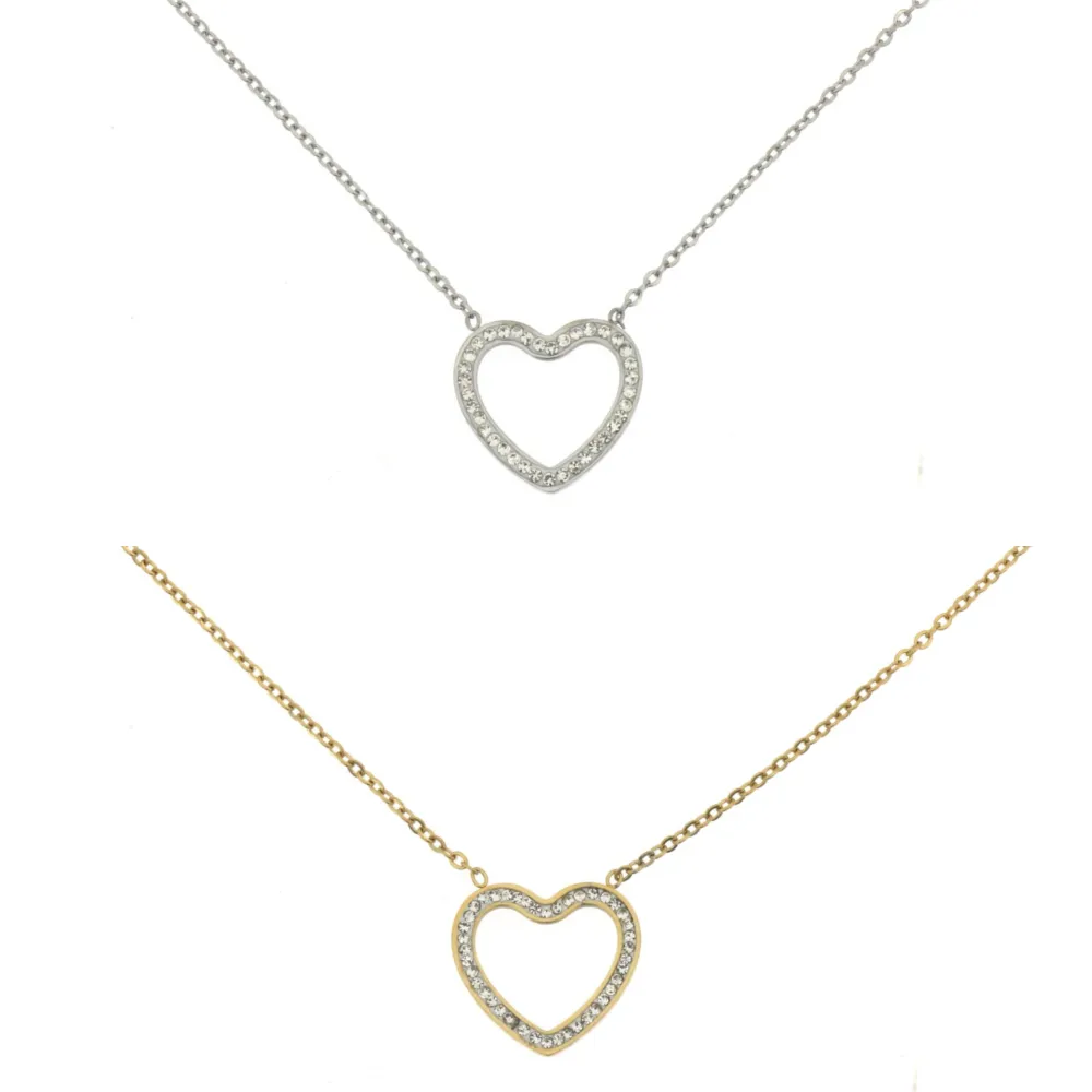 CAC-Cuore Vuoto  5312 - Collana Girocollo in Acciaio - CAC-Cuore Vuoto  5312 - Collana Girocollo in Acciaio