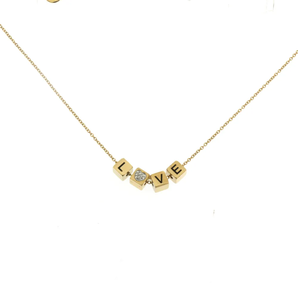 CAC-LOVE 5300 -Collana Corta in Acciaio - CAC-LOVE 5300 -Collana Corta in Acciaio