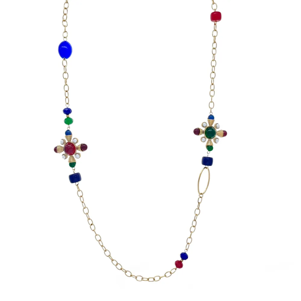 Catena Rosario con Cornino-Collana Lunga in Acciaio - CAL-765-70