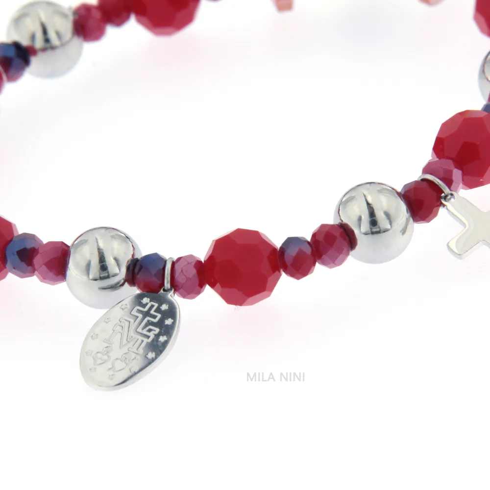 CBAE Croce Cornino - Bracciale Elastico Bracciali Acciaio 1018 - CBAE Croce Cornino - Bracciale Elastico Acciaio 1018