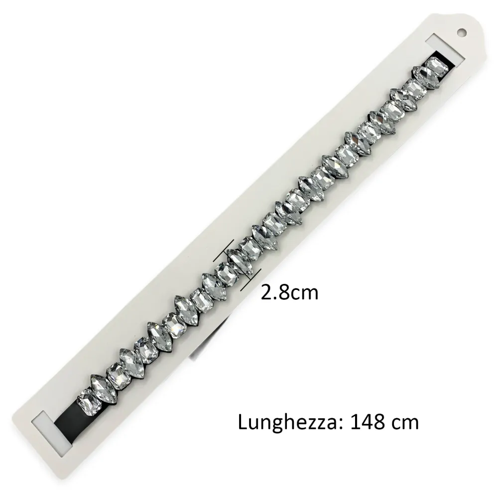 CIN5881-Riso Rettangolare-Cintura con Pietre Colorate - CIN5881-Riso Rettangolare-Cintura con Pietre Colorate